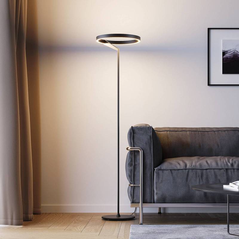 Molto Luce LED-Stehlampe Melli F, schwarz, Alu, Höhe 168 cm von Molto Luce