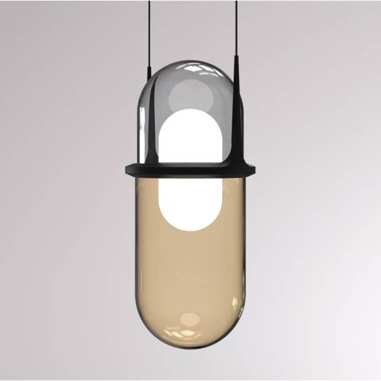 Pille LED-Pendelleuchte grau/creme von Molto Luce