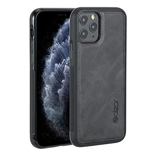 Molzar GripBig Series iPhone 11 Pro Hülle mit Kunstleder, integrierte Metallplatte für magnetische Autohalterung, kabellose Ladeunterstützung, kompatibel mit iPhone 11 Pro, Schwarz/Schwarz Molzar GripBig Series iPhone 11 Pro Hülle mit Kunstleder, integrierte Metallplatte für magnetische Autohalterung, kabellose Ladeunterstützung, kompatibel mit iPhone 11 Pro, Schwarz/Schwarz von Molzar
