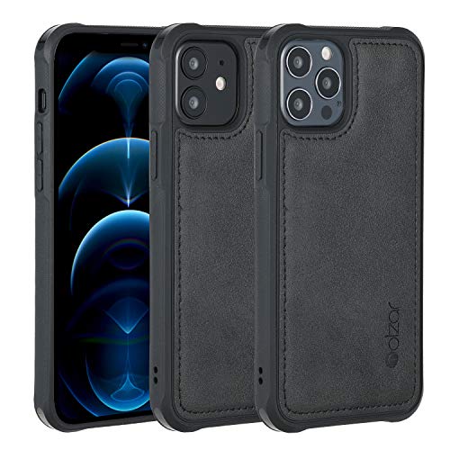 Molzar MAG Series Schutzhülle für und Pro mit Kunstleder, integrierte Metallplatte magnetische Halterung, unterstützt kabelloses Laden, kompatibel iPhone 12/12 Pro, 6,1 Zoll - Schwarz Molzar MAG Series Schutzhülle für und Pro mit Kunstleder, integrierte Metallplatte magnetische Halterung, unterstützt kabelloses Laden, kompatibel iPhone 12/12 Pro, 6,1 Zoll - Schwarz von Molzar