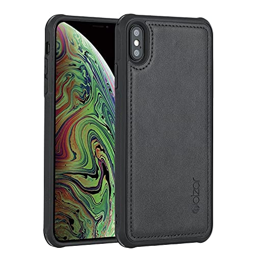 Molzar MAG Series iPhone XS Max Hülle mit Kunstleder, integrierte Metallplatte für magnetische Autohalterung, kabellose Ladeunterstützung, kompatibel mit iPhone XS Max, Schwarz Molzar MAG Series iPhone XS Max Hülle mit Kunstleder, integrierte Metallplatte für magnetische Autohalterung, kabellose Ladeunterstützung, kompatibel mit iPhone XS Max, Schwarz von Molzar