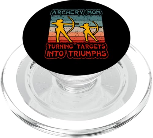 Bogenschießen Mama verwandelt Ziele in Triumphe Muttertag PopSockets PopGrip für MagSafe Bogenschießen Mama verwandelt Ziele in Triumphe Muttertag PopSockets PopGrip für MagSafe von Mom Awesome Present Tee Design Idea