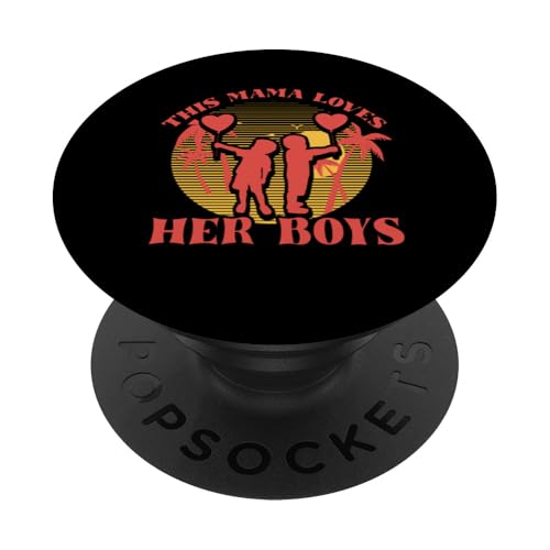 Diese Mama liebt ihre Jungen Muttertag Familie Liebe Frauen PopSockets Klebender PopGrip von Mom Awesome Present Tee Design Idea
