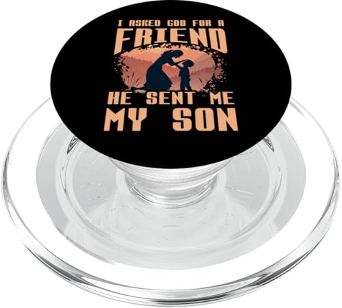 Ich bat Gott um einen Freund, er hat mir meinen Sohn geschickt PopSockets PopGrip für MagSafe Ich bat Gott um einen Freund, er hat mir meinen Sohn geschickt PopSockets PopGrip für MagSafe von Mom Awesome Present Tee Design Idea