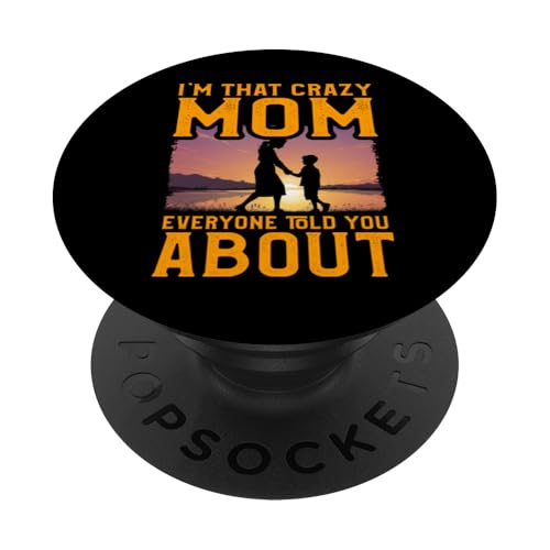 Ich bin diese verrückte Mama, alle haben dir vom Muttertag erzählt PopSockets Klebender PopGrip von Mom Awesome Present Tee Design Idea