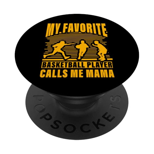 Mein Lieblings-Basketballspieler nennt mich Mama PopSockets Klebender PopGrip von Mom Awesome Present Tee Design Idea