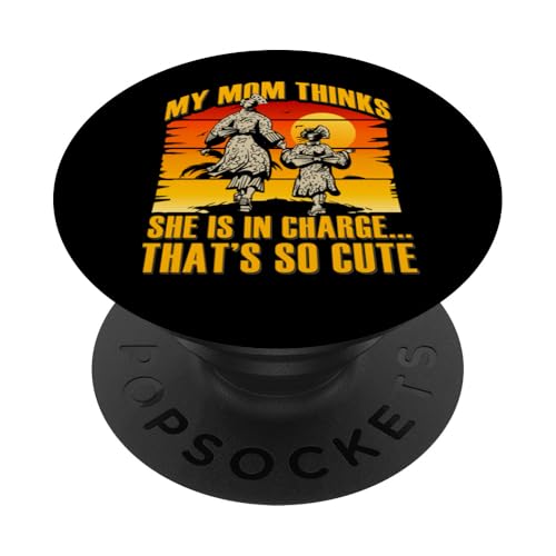 Meine Mutter denkt, sie hat das Sagen, das ist so süß. Family Women PopSockets Klebender PopGrip von Mom Awesome Present Tee Design Idea