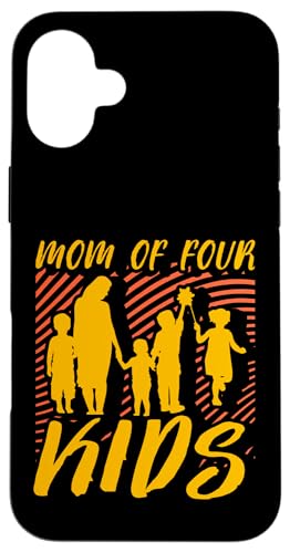 Mutter von vier Kindern Muttertag Familie Liebe Frauen Hülle für iPhone 16 Plus Mutter von vier Kindern Muttertag Familie Liebe Frauen Hülle für iPhone 16 Plus von Mom Awesome Present Tee Design Idea