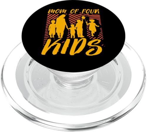 Mutter von vier Kindern Muttertag Familie Liebe Frauen PopSockets PopGrip für MagSafe Mutter von vier Kindern Muttertag Familie Liebe Frauen PopSockets PopGrip für MagSafe von Mom Awesome Present Tee Design Idea