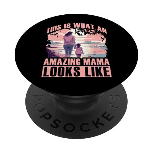 So sieht eine erstaunliche Mama aus PopSockets Klebender PopGrip von Mom Awesome Present Tee Design Idea