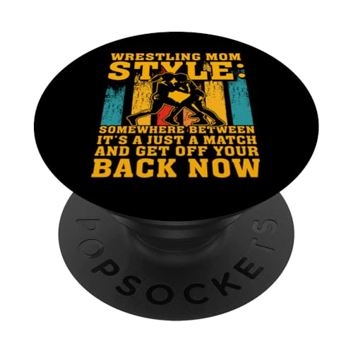 Wrestling Mama Muttertag Familie Liebe Frauen PopSockets Klebender PopGrip von Mom Awesome Present Tee Design Idea