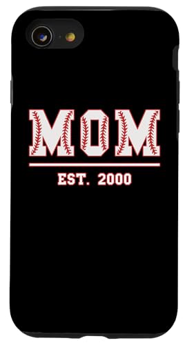 Baseball Mama Est. 2000 Muttertag Mutter Geburtstag Vintage Hülle für iPhone SE (2020) / 7 / 8 von Mom Est. 2000 Baseball Softball Mother's Day Retro