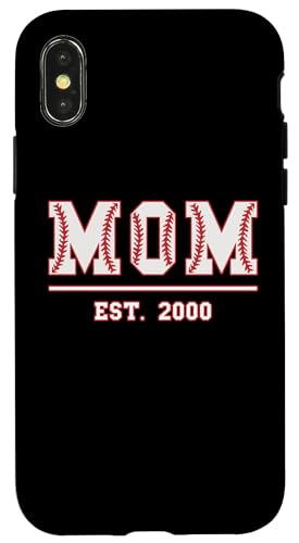 Baseball Mama Est. 2000 Muttertag Mutter Geburtstag Vintage Hülle für iPhone X/XS von Mom Est. 2000 Baseball Softball Mother's Day Retro