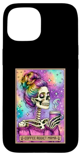 Coffee Mama Tarotkarte Mama Messy Bun Coffee Addict Lover Mom Hülle für iPhone 15 von Mom Tees NYC