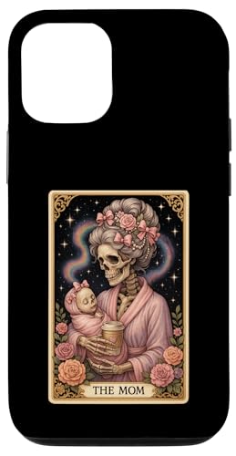 Lustige Tarotkarte für die Mutter, für Damen, unordentlicher Dutt, Mama, Kokette Hülle für iPhone 12/12 Pro von Mom Tees NYC