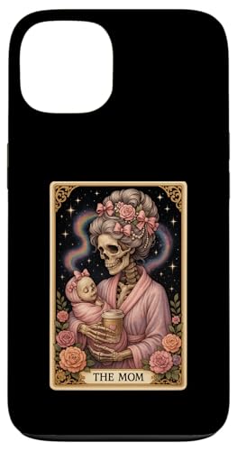 Lustige Tarotkarte für die Mutter, für Damen, unordentlicher Dutt, Mama, Kokette Hülle für iPhone 13 von Mom Tees NYC