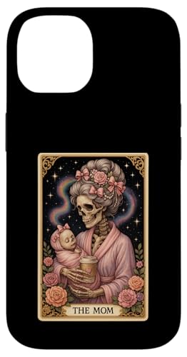 Lustige Tarotkarte für die Mutter, für Damen, unordentlicher Dutt, Mama, Kokette Hülle für iPhone 14 von Mom Tees NYC