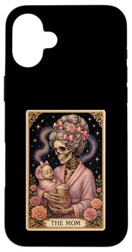 Lustige Tarotkarte für die Mutter, für Damen, unordentlicher Dutt, Mama, Kokette Hülle für iPhone 16 Plus von Mom Tees NYC