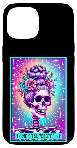 Mama Superstar Tarotkarte Skelett Muttertag Frau Mama Mama Hülle für iPhone 15 Mama Superstar Tarotkarte Skelett Muttertag Frau Mama Mama Hülle für iPhone 15 von Mom Tees NYC