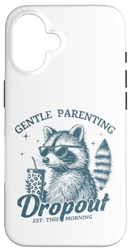 Retro Waschbär Gentle Parenting Mom Funny Mothers Day Mama Hülle für iPhone 16 von Mom Tees NYC