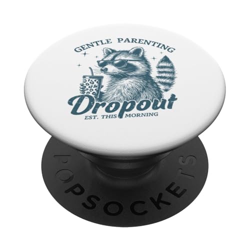 Retro Waschbär Gentle Parenting Mom Funny Mothers Day Mama PopSockets Klebender PopGrip Retro Waschbär Gentle Parenting Mom Funny Mothers Day Mama PopSockets Klebender PopGrip von Mom Tees NYC