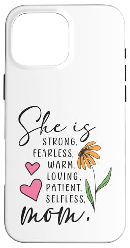 Sie ist Mama Muttertag Furchtlose Patientin Liebende selbstlose Mutter Hülle für iPhone 16 Pro Max Sie ist Mama Muttertag Furchtlose Patientin Liebende selbstlose Mutter Hülle für iPhone 16 Pro Max von Mom Tees NYC