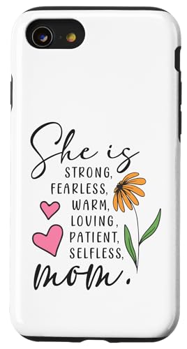 Sie ist Mama Muttertag Furchtlose Patientin Liebende selbstlose Mutter Hülle für iPhone SE (2020) / 7 / 8 von Mom Tees NYC