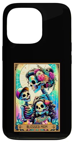 Tarotkarte für Mütter mit Aufschrift "Blessed Mom Mama" Messy Bun Loved Mommy Mum Mother Hülle für iPhone 13 Pro von Mom Tees NYC