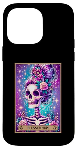 Tarotkarte für Mütter mit Aufschrift "Blessed Mom Mama" Messy Bun Loved Mommy Mum Mother Hülle für iPhone 14 Pro Max von Mom Tees NYC