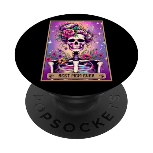 Tarotkarte mit Aufschrift "Best Mom Ever" (in englischer Sprache) PopSockets Klebender PopGrip von Mom Tees NYC