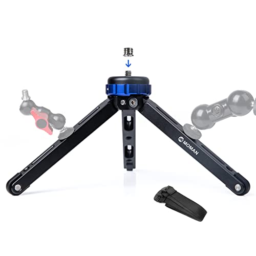 Mini Tripod Moman TR01 Small Stativ Tischstativ Klein Kamerastativ CNC Aluminium 1/4 3/8 Schraubbefestigung max.80kg Belastung für Canon Sony Nikon Panasonic DSLR Kamera Smartphone Gimbal,Schwarz Blau Mini Tripod Moman TR01 Small Stativ Tischstativ Klein Kamerastativ CNC Aluminium 1/4 3/8 Schraubbefestigung max.80kg Belastung für Canon Sony Nikon Panasonic DSLR Kamera Smartphone Gimbal,Schwarz Blau von Moman