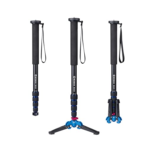 Moman Einbeinstativ Kamera Stativ Einbein Reisestativ mit Standspinne, DSLR Monopod Wanderstock, 0,64kg mit Stativfuß, Leicht Tragbar Aluminium Bergstock, max. 165cm, 360 Grad drehbar 5-10kg Nutzlast Moman Einbeinstativ Kamera Stativ Einbein Reisestativ mit Standspinne, DSLR Monopod Wanderstock, 0,64kg mit Stativfuß, Leicht Tragbar Aluminium Bergstock, max. 165cm, 360 Grad drehbar 5-10kg Nutzlast von Moman