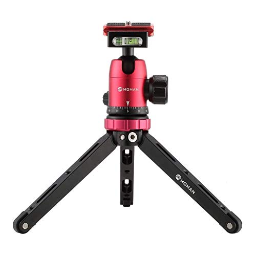 Moman Tischstativ mit Kugelkopf, Mini Kamera Stativ 360° Stativkopf, 1/4 3/8 Schraubbefestigung, CNC Aluminium 10kg Nutzlast mit Tragetasche für Canon Sony Nikon Panasonic DSLR Kamera, Smartphone Moman Tischstativ mit Kugelkopf, Mini Kamera Stativ 360° Stativkopf, 1/4 3/8 Schraubbefestigung, CNC Aluminium 10kg Nutzlast mit Tragetasche für Canon Sony Nikon Panasonic DSLR Kamera, Smartphone von Moman