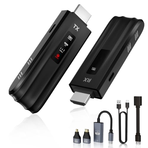 Moman HDMI Wireless 1080p HDMI Transmitter 5GHz Mit LED-Anzeige Wireless HDMI Transmitter and Receiver 164FT/50M HDMI Funkübertragung Extender vom Laptop/PC/Kamera zum Monitor/Projektor/TV Moman HDMI Wireless 1080p HDMI Transmitter 5GHz Mit LED-Anzeige Wireless HDMI Transmitter and Receiver 164FT/50M HDMI Funkübertragung Extender vom Laptop/PC/Kamera zum Monitor/Projektor/TV von Moman