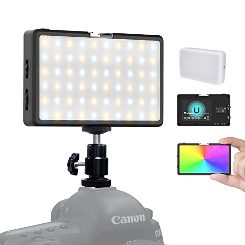 RGB LED Videoleuchte, Moman ML8RC Kamera Licht mit Powerbank 2500K-9000K CRI 96+ Videolicht, Camera Light Tragbar Fotolampe 187g Aufladen nach Typ C, Led-Videoleuchte-Kamera-Licht-Light von Moman