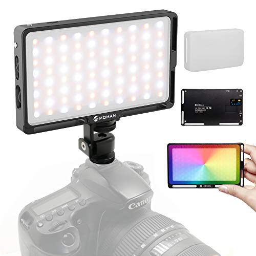 RGB Videoleuchte, Moman Led Video Light Dimmbare Videolicht 2500~8500K Kamera Licht CRI96+/TLCI98+ Dauerlicht Tragbar Mini Fotolampe für DSLR Camcorder, Videoleuchte-LED-Licht-Video-Kamera RGB Videoleuchte, Moman Led Video Light Dimmbare Videolicht 2500~8500K Kamera Licht CRI96+/TLCI98+ Dauerlicht Tragbar Mini Fotolampe für DSLR Camcorder, Videoleuchte-LED-Licht-Video-Kamera von Moman