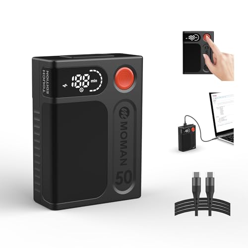 V-Mount Akku, Moman Power 50 Touch Klein V-Lock Batterie 50Wh/3450mAh mit Berührungstaste&LED Bildschirm 65W PD USB-C/A/D-Tap/DC 8.4V/BP Anschluss, Mini Battery für Kamera Monitor Smartphone Laptop V-Mount Akku, Moman Power 50 Touch Klein V-Lock Batterie 50Wh/3450mAh mit Berührungstaste&LED Bildschirm 65W PD USB-C/A/D-Tap/DC 8.4V/BP Anschluss, Mini Battery für Kamera Monitor Smartphone Laptop von Moman