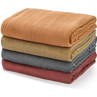 Momcozy Musselin Swaddle Blanket, 4er Pack, einfarbig von Momcozy