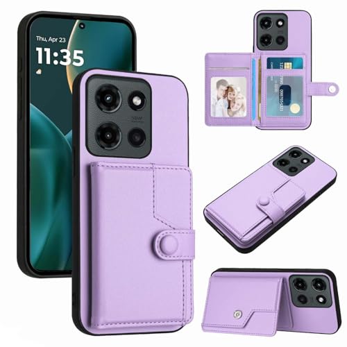 Moment Dextrad Schutzhülle für Moto G 2025, Kartenhalter, 5 mehrere Fächer, RFID-blockierend, TPU-Innenseite, doppellagig, Lederschutz, Standfunktion, Klapphülle für Moto G 5G 2025, Violett Moment Dextrad Schutzhülle für Moto G 2025, Kartenhalter, 5 mehrere Fächer, RFID-blockierend, TPU-Innenseite, doppellagig, Lederschutz, Standfunktion, Klapphülle für Moto G 5G 2025, Violett von Moment Dextrad