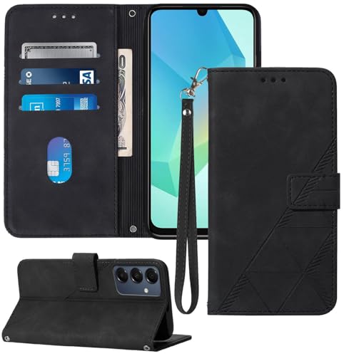 Moment Dextrad Schutzhülle für Samsung A16 5G, Kartenfächer, Handschlaufe, TPU-Innenseite, Ständer, PU-Leder, Folio-Schutzhülle für Galaxy A16, Schwarz Moment Dextrad Schutzhülle für Samsung A16 5G, Kartenfächer, Handschlaufe, TPU-Innenseite, Ständer, PU-Leder, Folio-Schutzhülle für Galaxy A16, Schwarz von Moment Dextrad