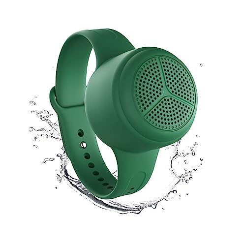 Momoho Bluetooth-Lautsprecher, wasserdichter tragbarer Lautsprecher, mit tragbarem Band, IPX7, Kleinster Lautsprecher, TF-Kartenspiel-Unterstützung für drinnen und draußen, Wandern (grün) von Momoho