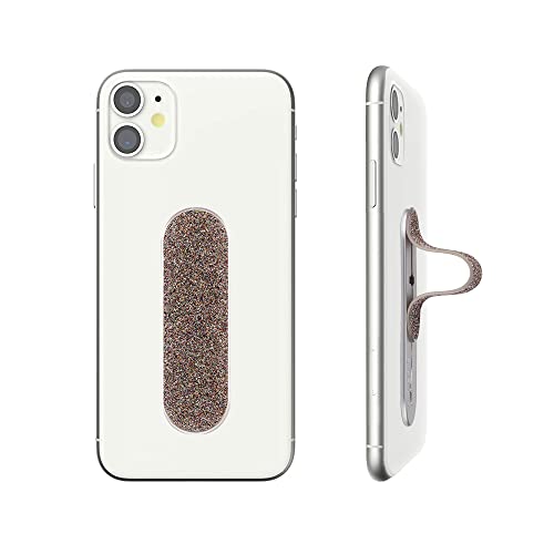 Momostick Flatstick - Smartphone Fingerhalter - Selfie Handyhalter - Handy Fingerhalterung Handy Halter Ständer Griff - Handy Halterung Handy Ring - Finger Handy Griff (Glitzer Aurora) von Momostick