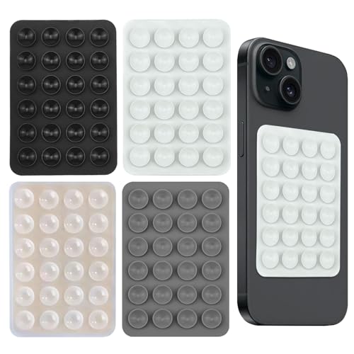 Momowin 4 Stück Saugnapf Handy,Saugnapf Kleber auf der Rückseite des Telefons,abnehmbar,Anti-Rutsch-Punkte für Handy,kann verwendet Werden,um Videos zu sehen,Selfies zu Machen Momowin 4 Stück Saugnapf Handy,Saugnapf Kleber auf der Rückseite des Telefons,abnehmbar,Anti-Rutsch-Punkte für Handy,kann verwendet Werden,um Videos zu sehen,Selfies zu Machen von Momowin