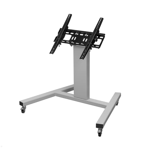 MonLines MBS009 Monitor Bodenständer niedrige Höhe bis 70 Zoll, Mobiler Monitorständer für Konferenzen und Präsentationen (Silber) von MonLines