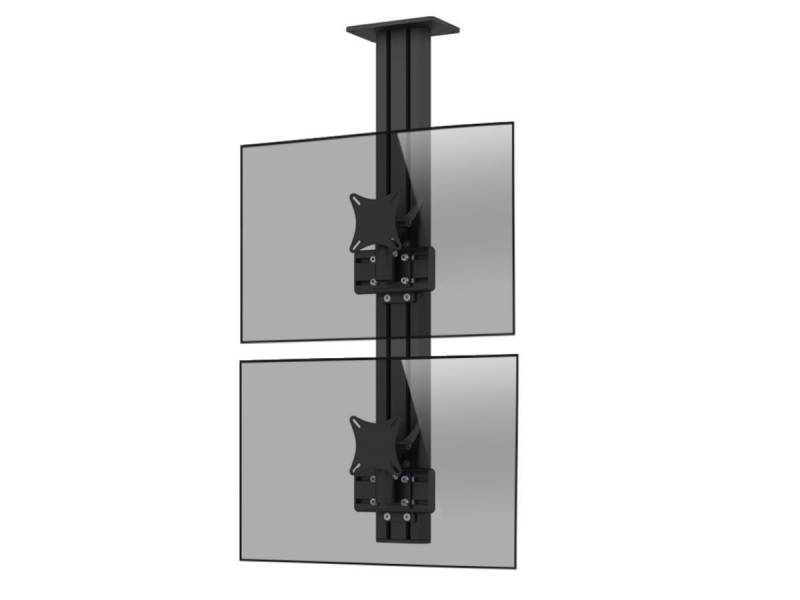 MonLines MDH203B Flat 2-fach vertikal Monitor Deckenhalter Alu 25-32 Zoll, schwa... von MonLines