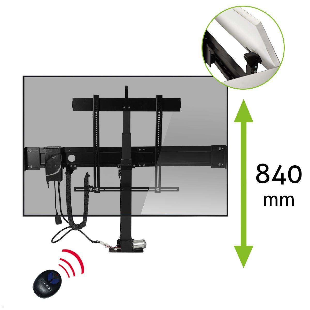 MonLines MLS021B Einbau TV Lift bis 60 Zoll, automatische Klappe, 840 mm Hub von MonLines