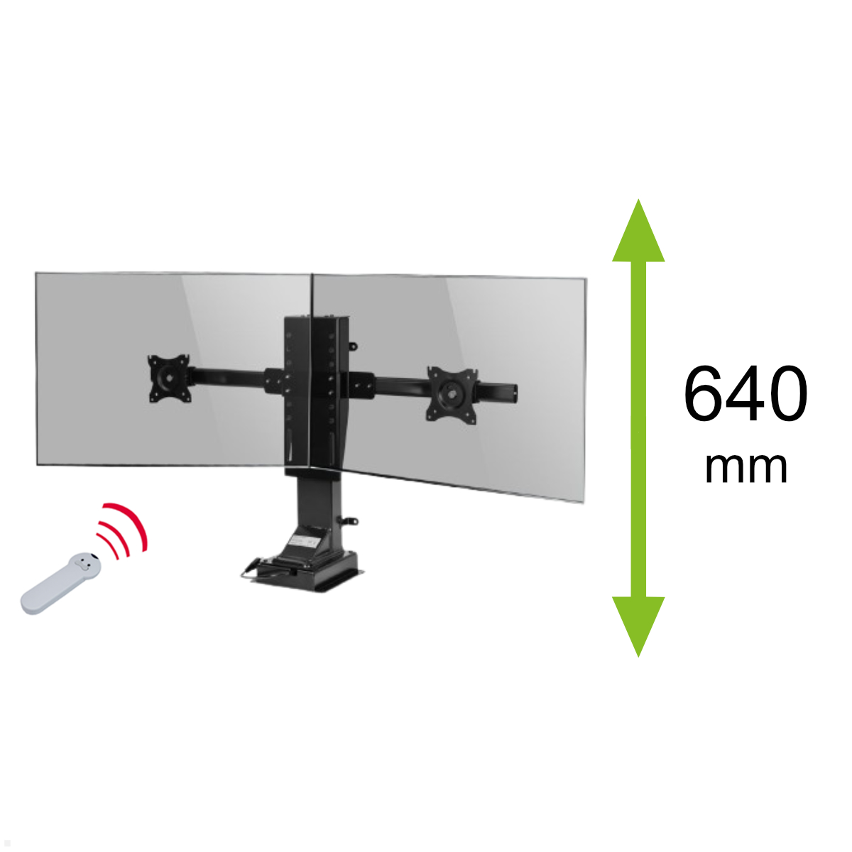 MonLines MLS030B Monitor Lift f?r 2 Monitore nebeneinander bis 32 Zoll von MonLines