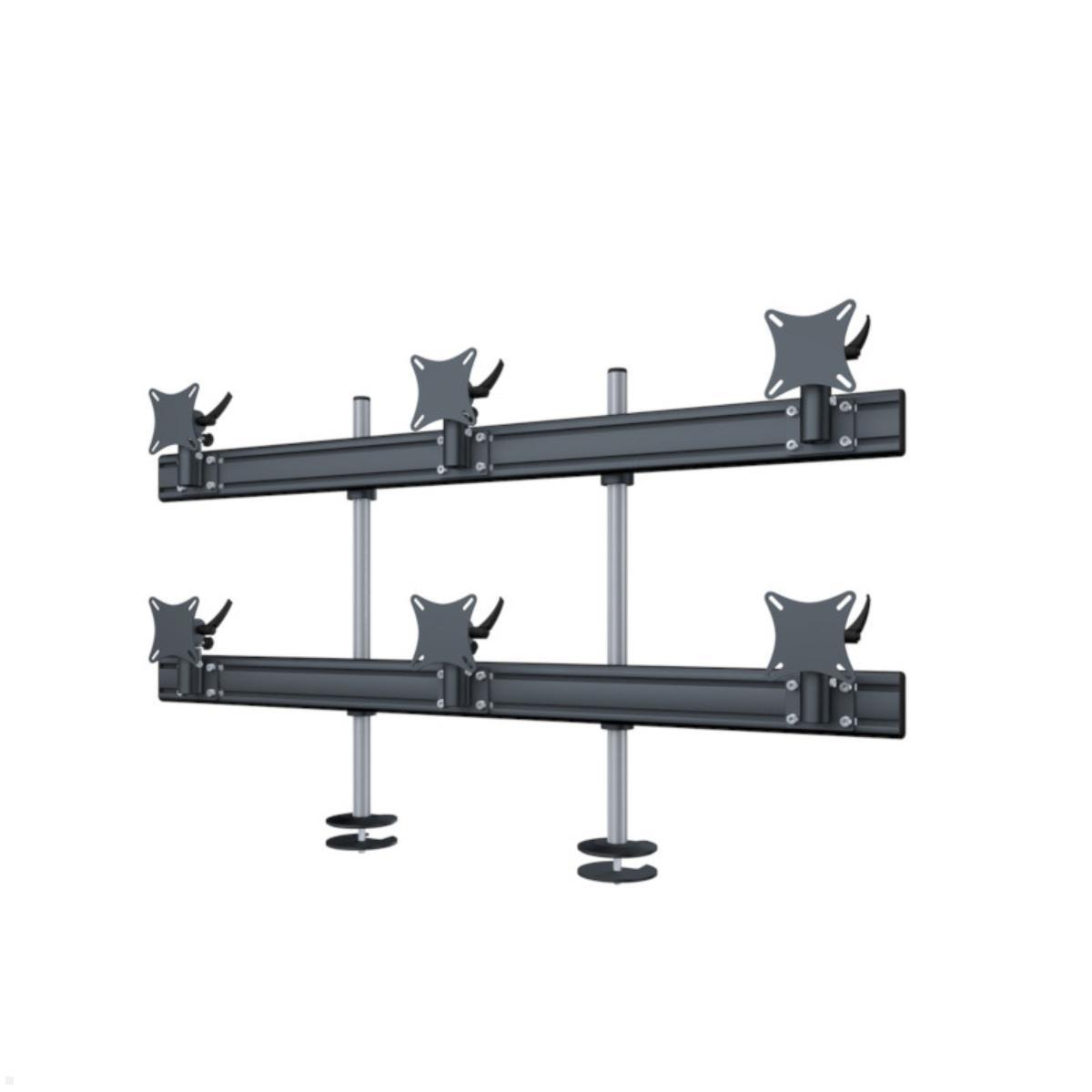 MonLines MTH207B Flat 3+3 Display Tischhalterung Einbau bis 32 Zoll, schwarz MonLines MTH207B Flat 3+3 Display Tischhalterung Einbau bis 32 Zoll, schwarz von MonLines