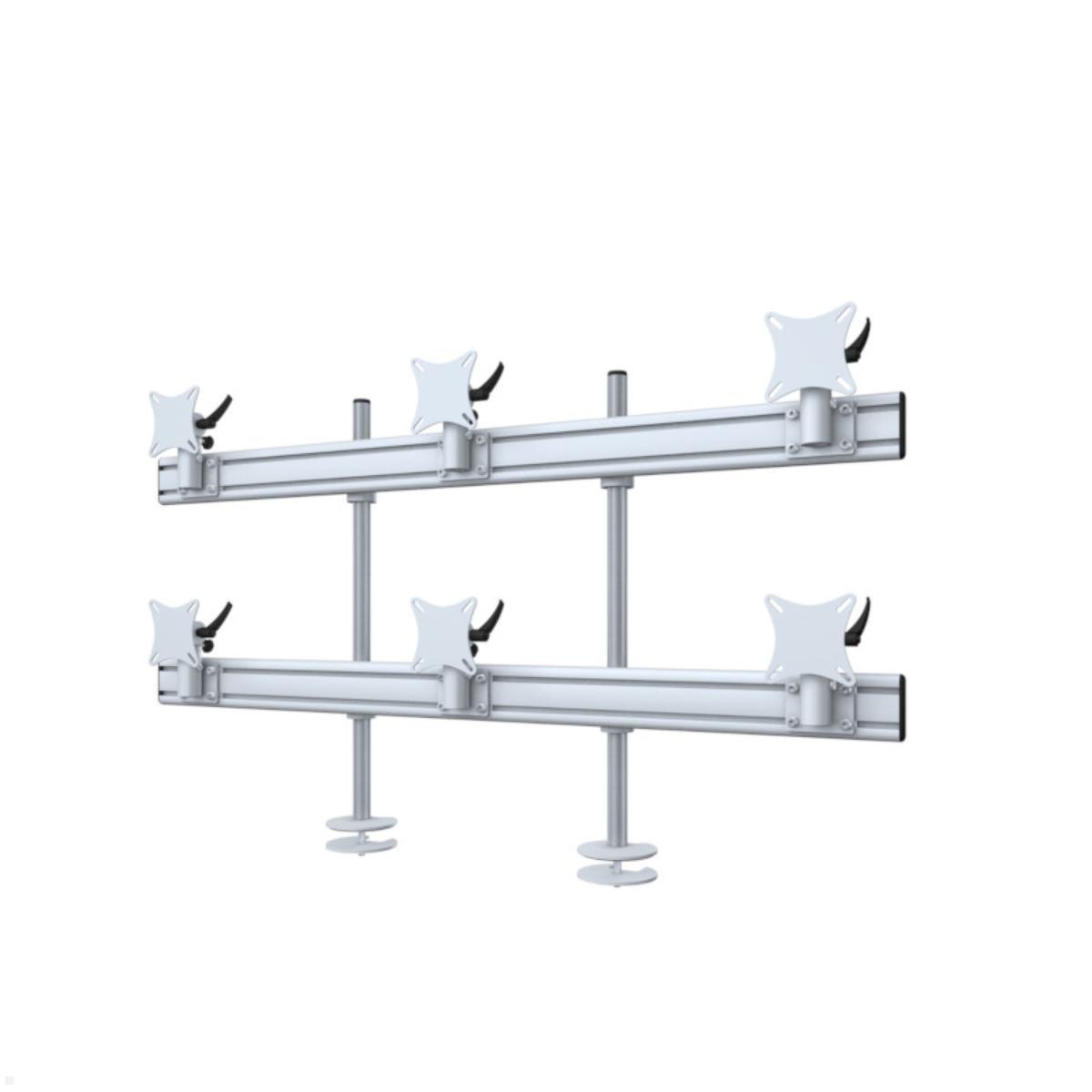 MonLines MTH207G Flat 3+3 Display Tischhalterung Einbau bis 32 Zoll, grau MonLines MTH207G Flat 3+3 Display Tischhalterung Einbau bis 32 Zoll, grau von MonLines