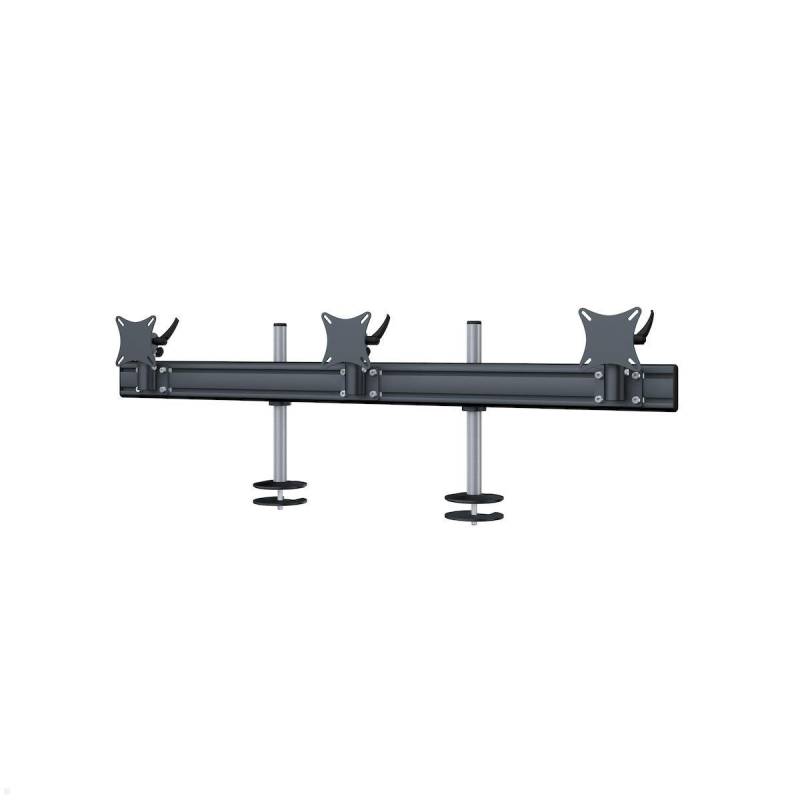 MonLines MTH209B Flat 3-fach Monitor Tischhalterung Einbau bis 32 Zoll, schwarz von MonLines